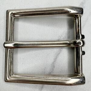Silver Tone Simple Basic Belt Buckle